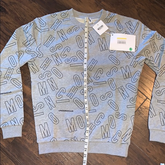 Authentic NWT moschino gray designer crewneck - Picture 5 of 6